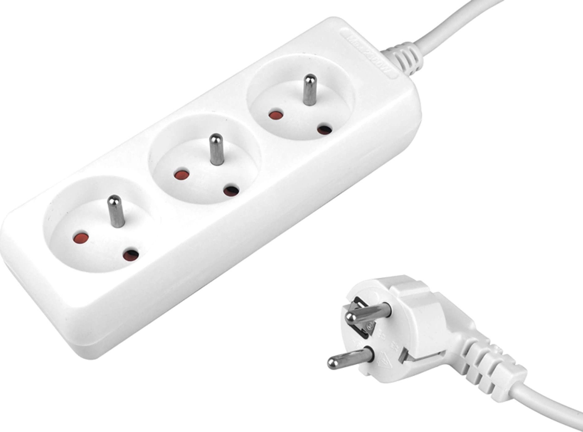 Plastrol Extension Cable 3-sockets w/u 10A