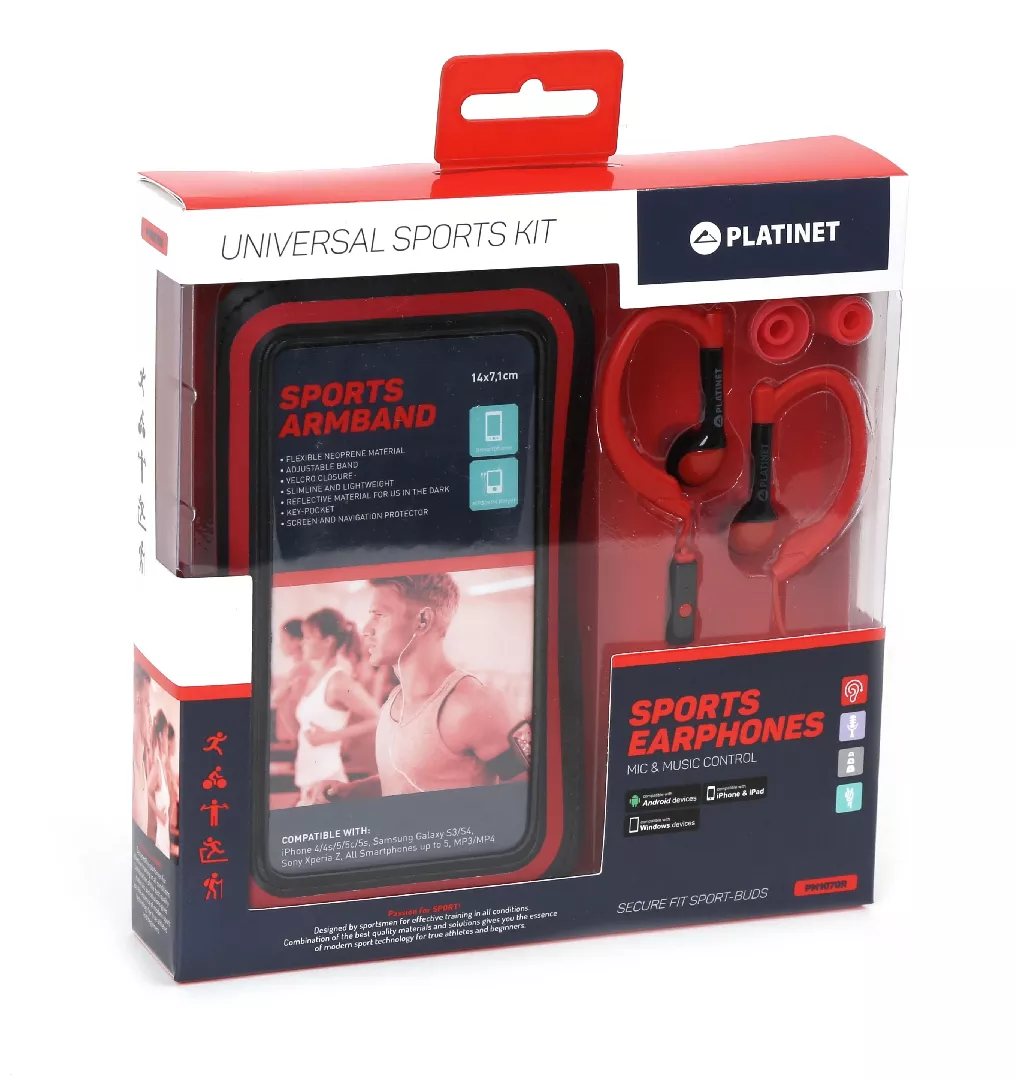 Platinet PM1070R headphones/headset Wired Ear-hook Sports