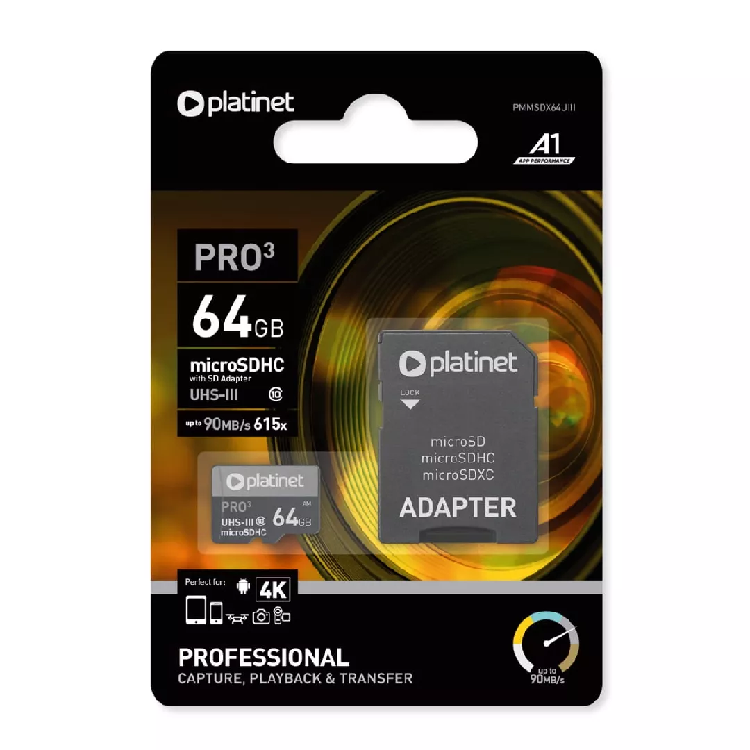 Platinet PMMSDX64UIII memory card 64 GB