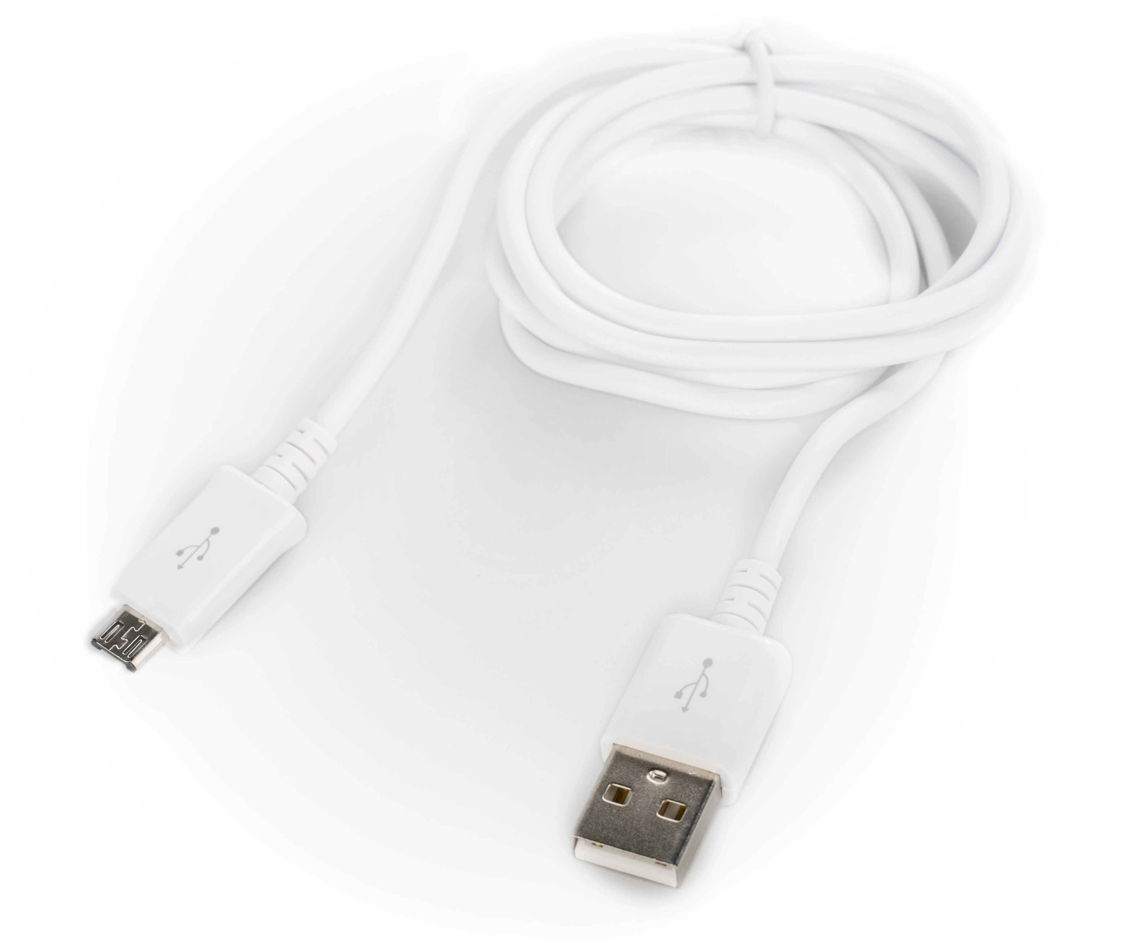 Platinet cable microUSB 1m white 42869