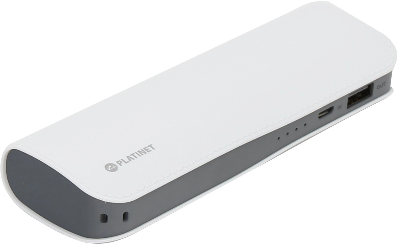 Powerbank Platinet Leather 7200mAh White and