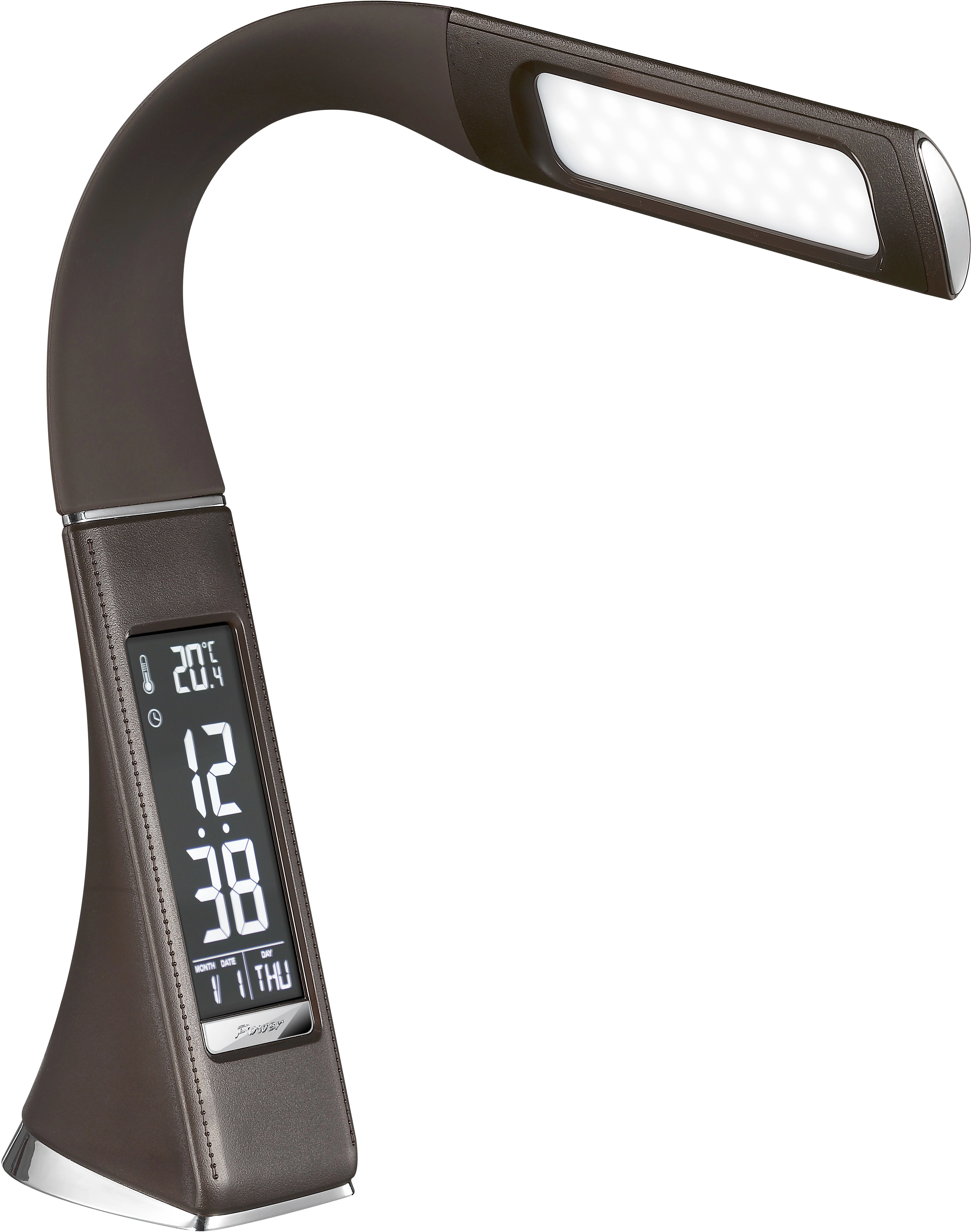 Platinet desk lamp with thermometer PDLU2BR