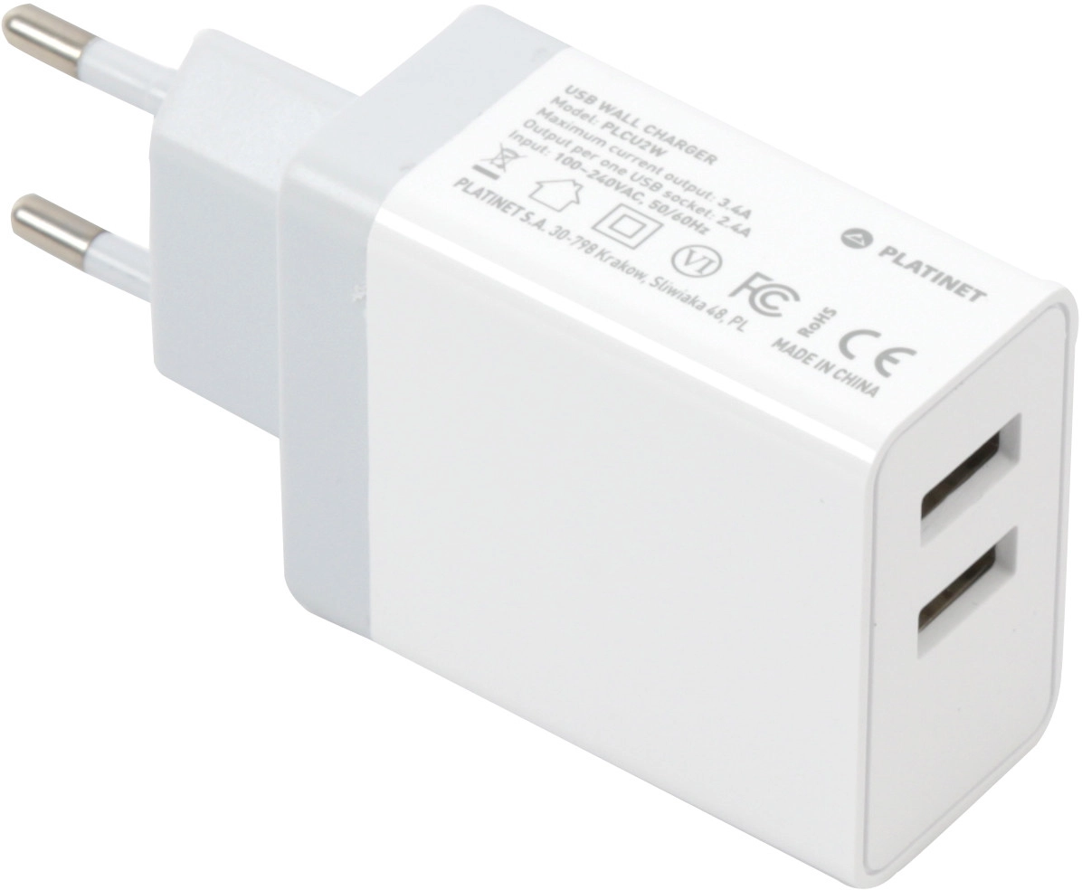 Platinet USB lādētājs 2xUSB 3 4A