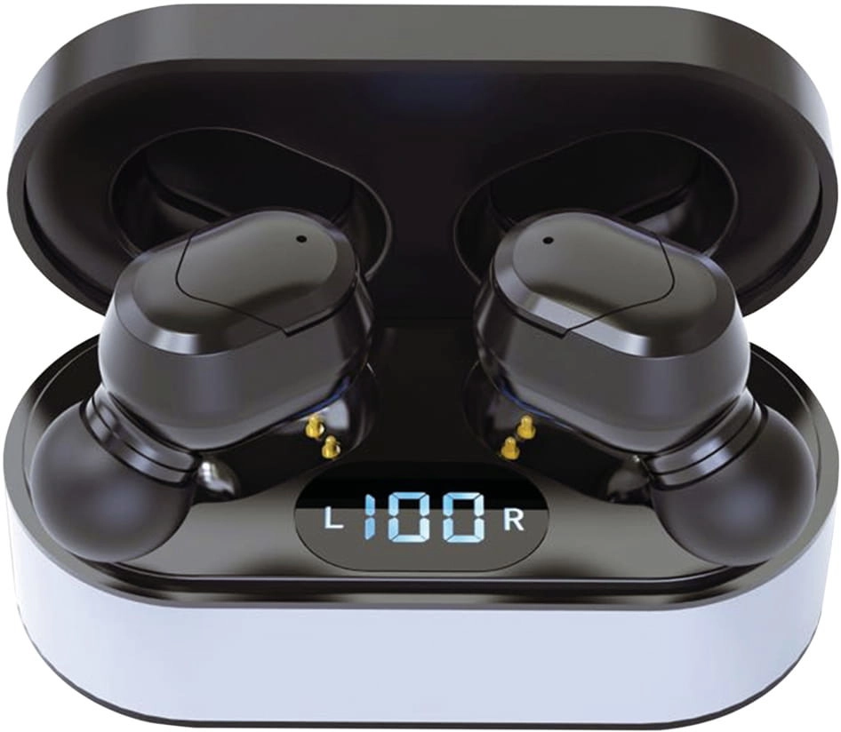 Platinet wireless earbuds Sport Vibe + charging station PM1050, black