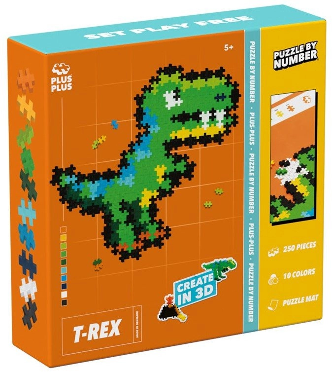 Plus Plus puzzle by numbers T-REX