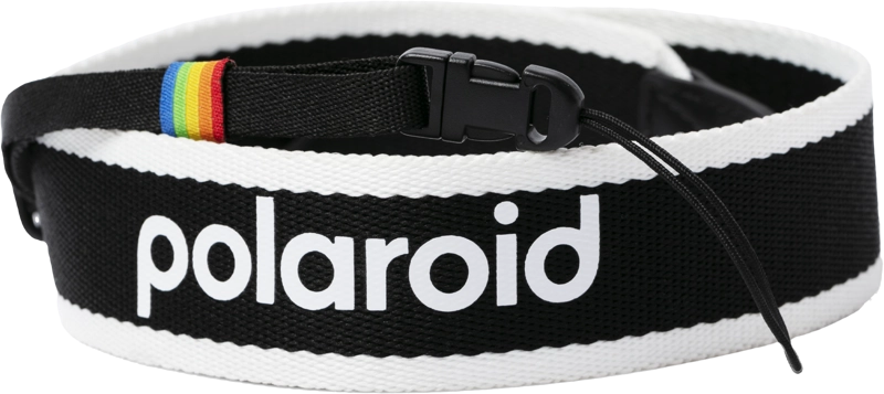 Polaroid Camera Strap Flat Black White