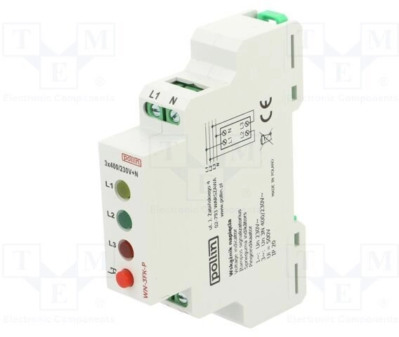 Modular lamp 3-phase yellow/red/green 10-250V AC