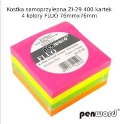 Self-adhesive cube Fluo 76mmx76mm ZI-29 400