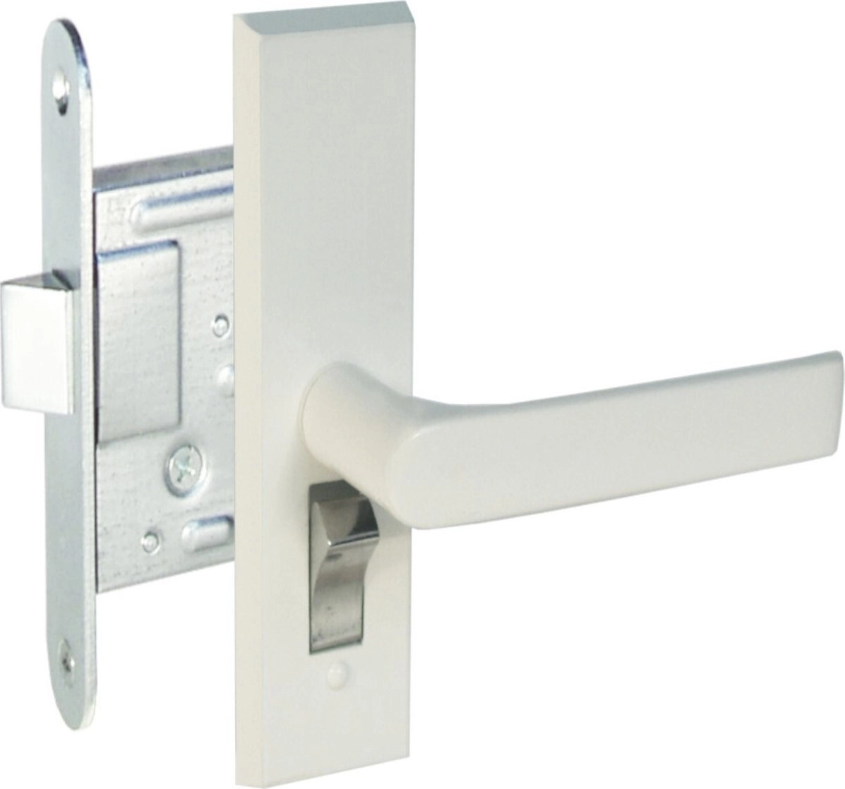 LOCK WITH WHITE COVER PLATES AND