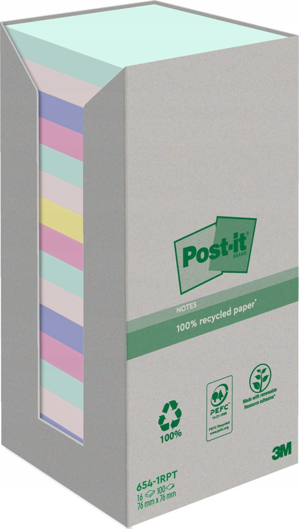 Post-it Eco-friendly sticky notes POST-IT® (654-1RPT)