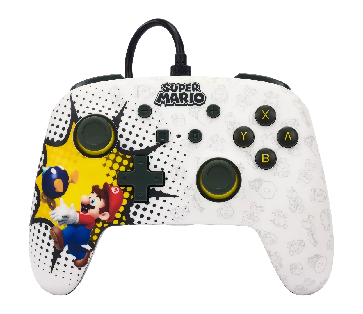 PowerA NSGP0085-01 spēļu kontrolierīce Melns, Zils, Sarkans, Balts, Dzeltens USB Spēļu paliktnis Analogs Nintendo Switch
