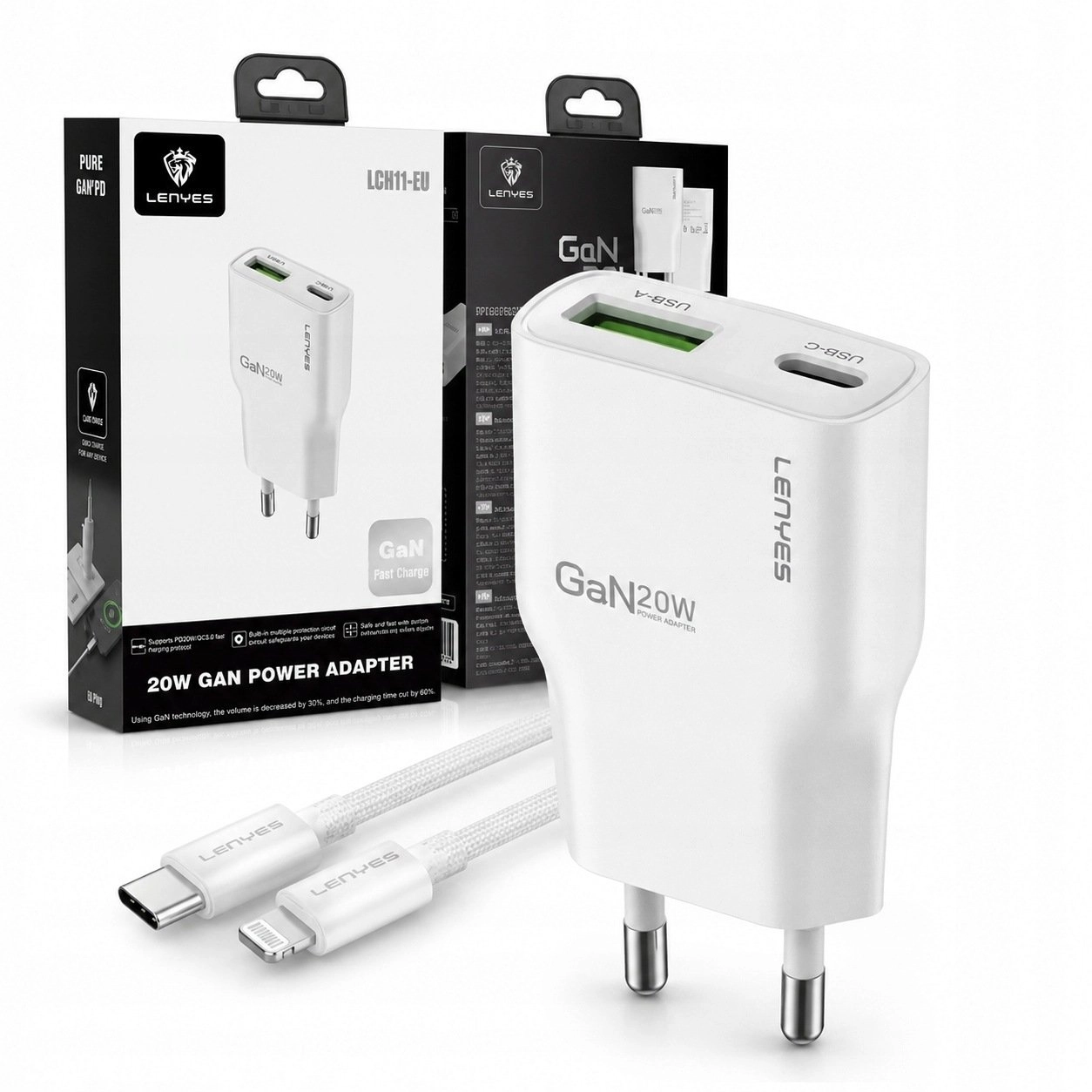 PowerNeed LENYES charger GaN 20 W