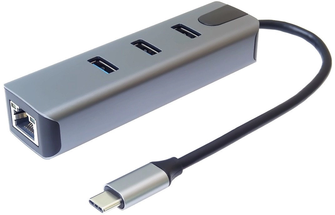 Adapter USB-C to 10/100/1000Mbps + 3xUSB3
