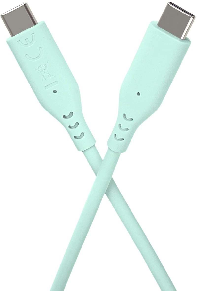 PremiumCord silicone USB-C 60W turquoise 1
