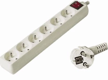 PremiumCord power strip 6 sockets 2