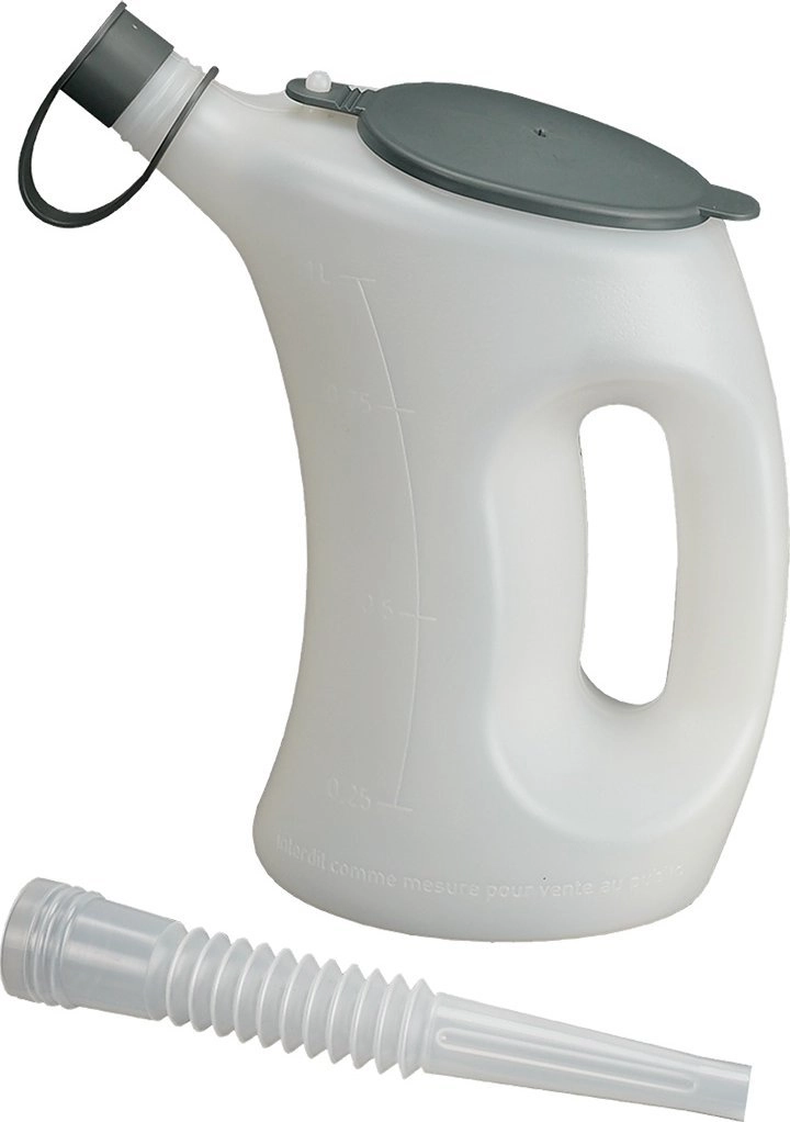 Pressol Measuring vessel with lid-FLA-PE transparent