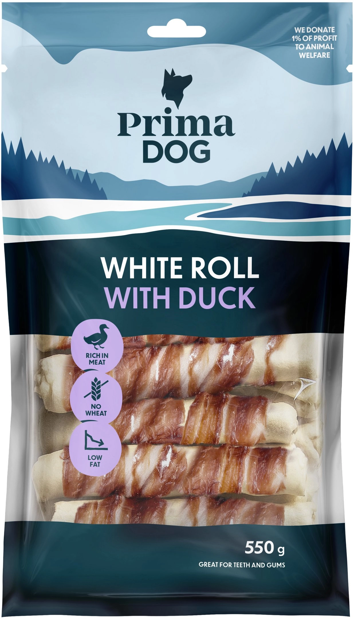White Roll Duck 13cm 15pcs 550g