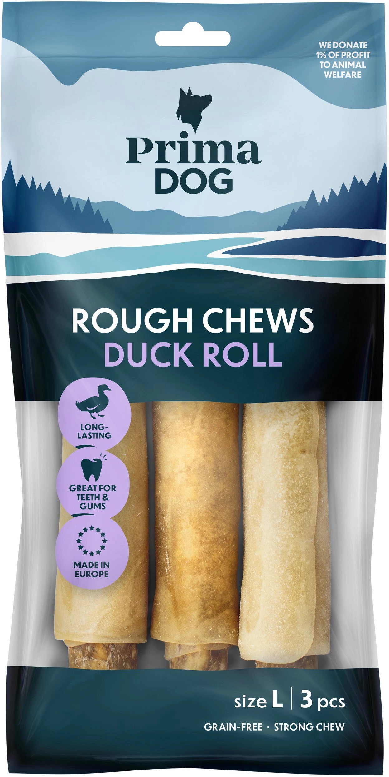 TREAT FOR DOG PRIMADOG CHEWS DUCK