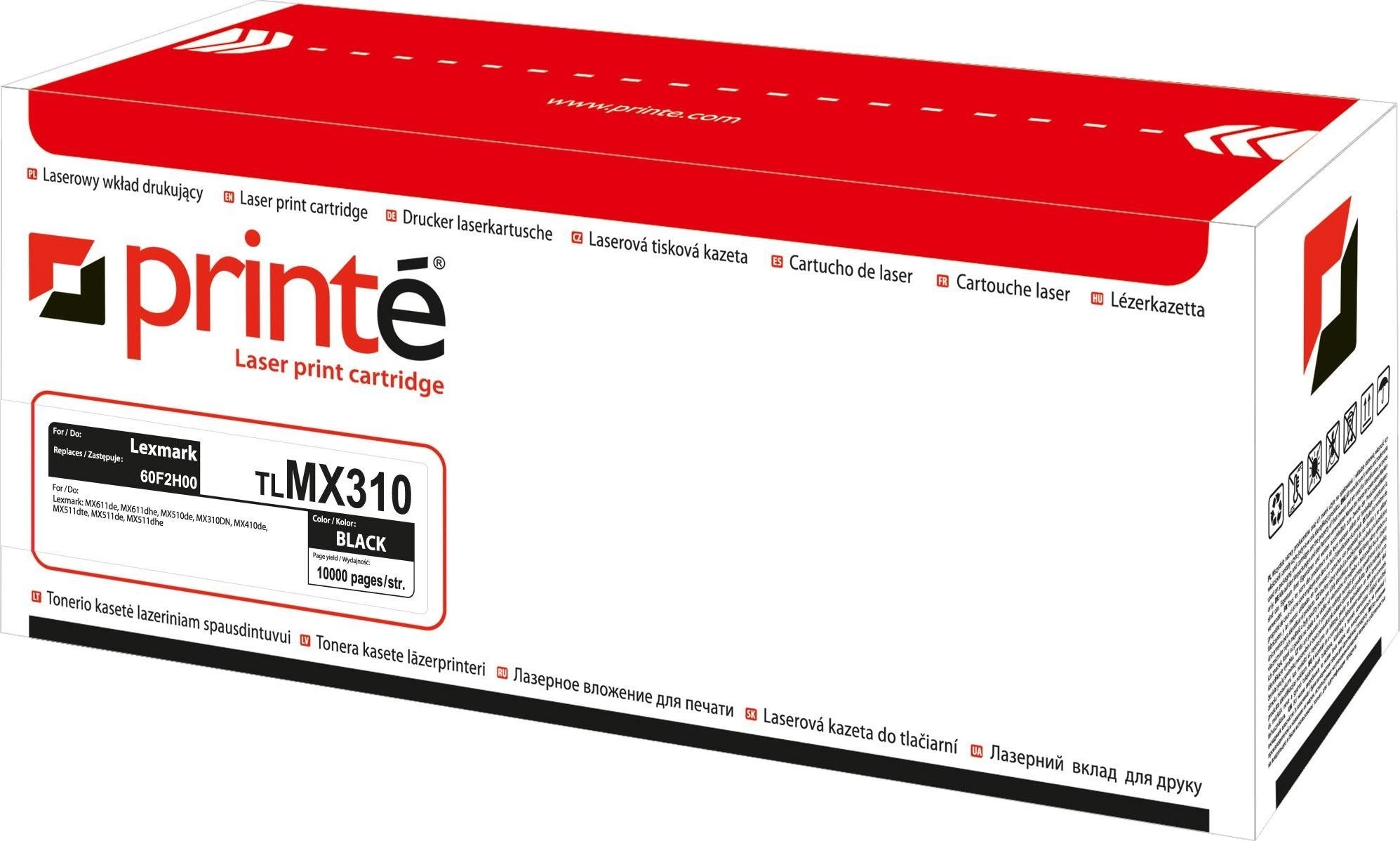 Toner Printe TLMX310 Black Zamiennik 60F2H00
