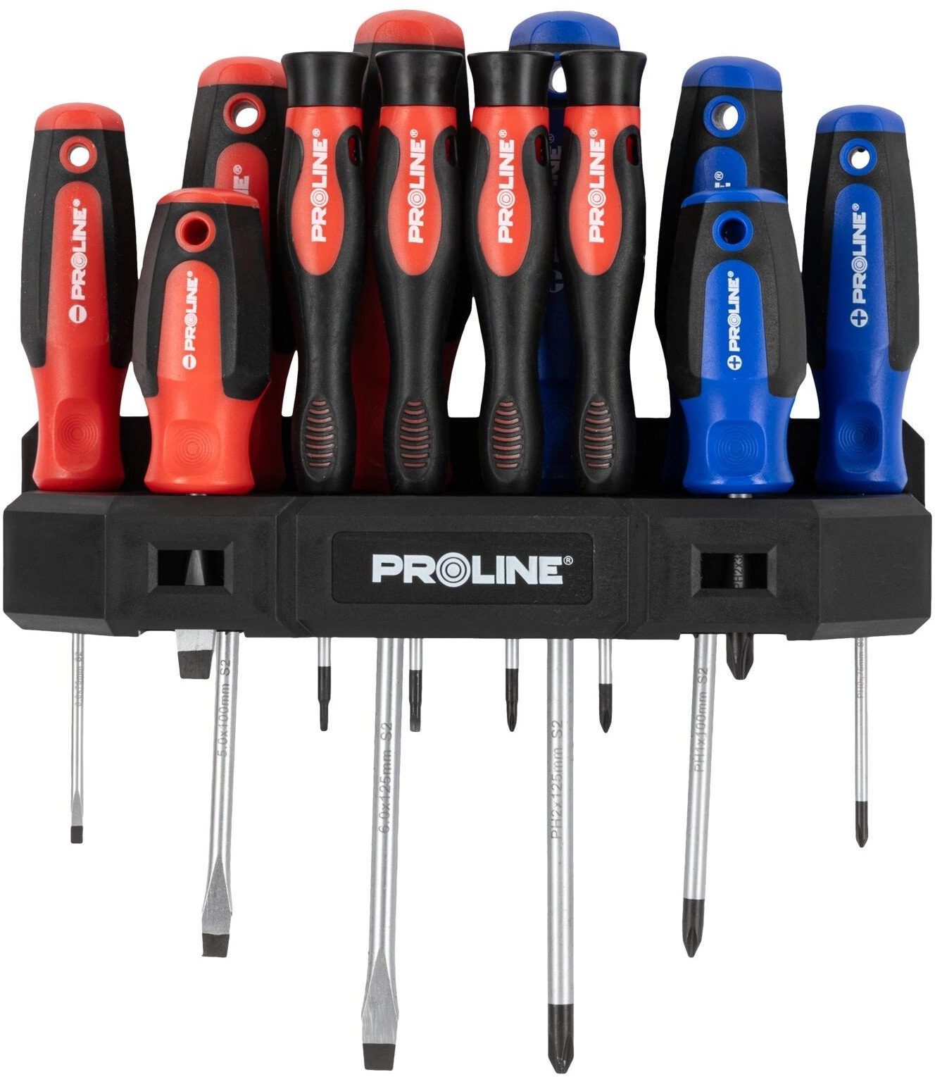 Set of 12 screwdrivers soft-touch s2
