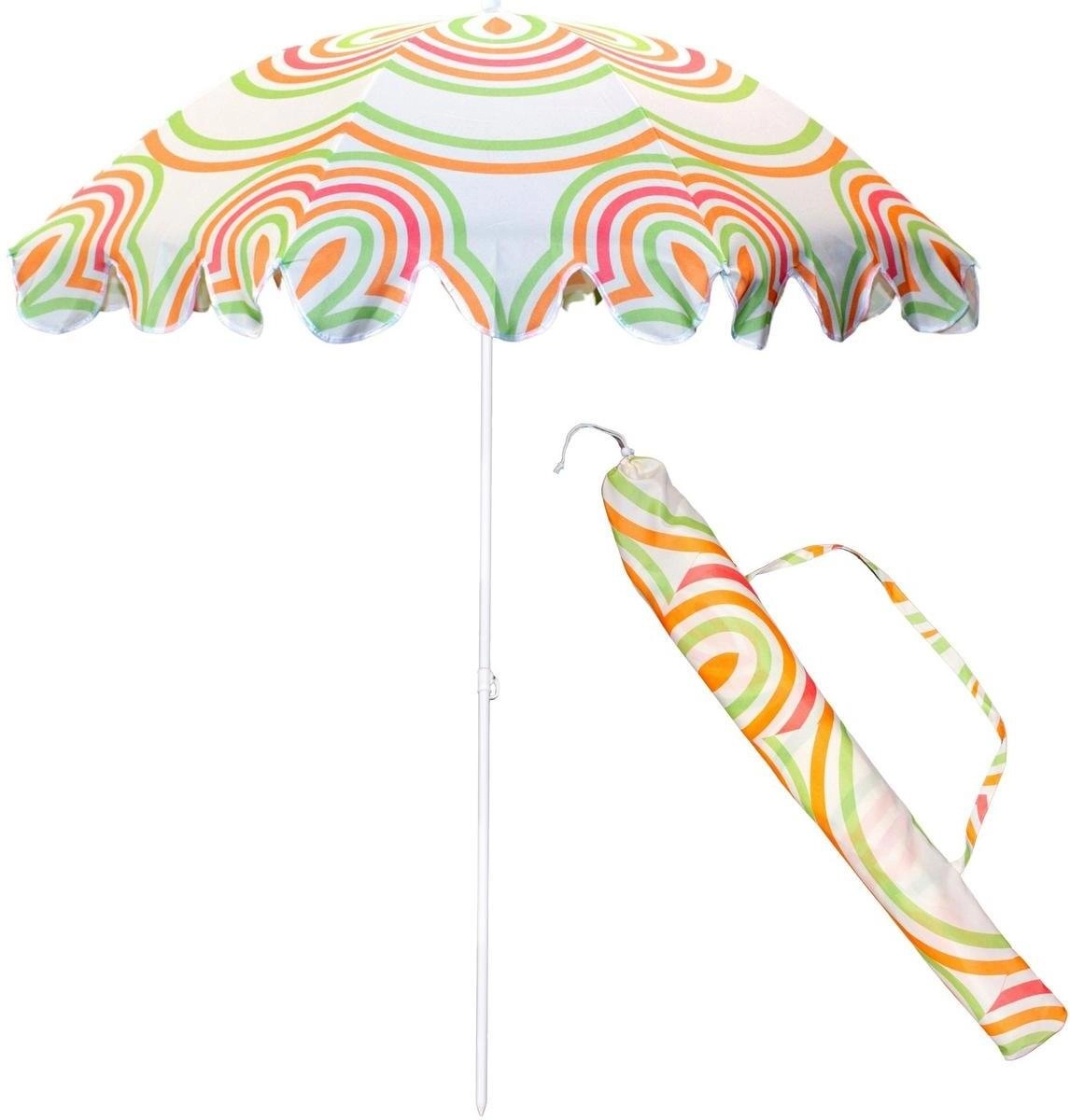 BEACH AND GARDEN UMBRELLA 160CM ORANGE