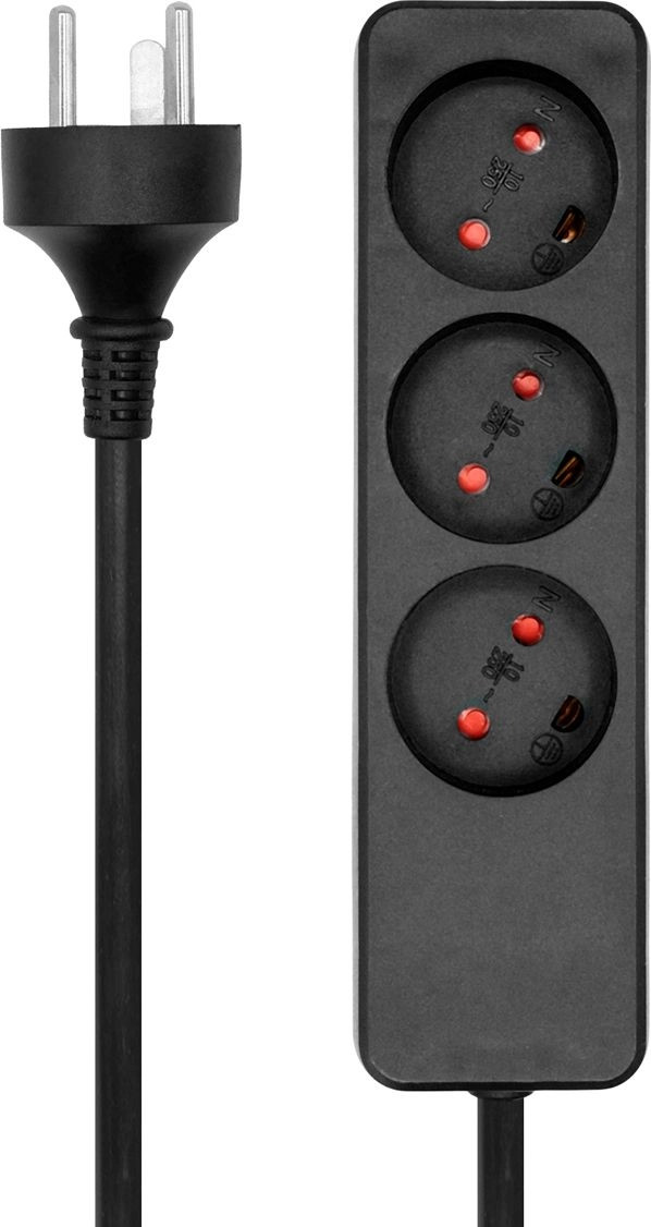 ProXtend Danish Power Strip 3-way 3