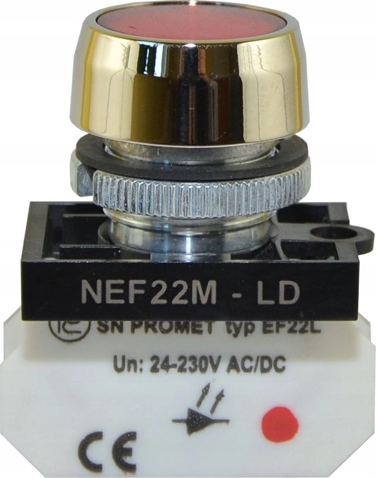 Promet NEF22 metal flat red lamp