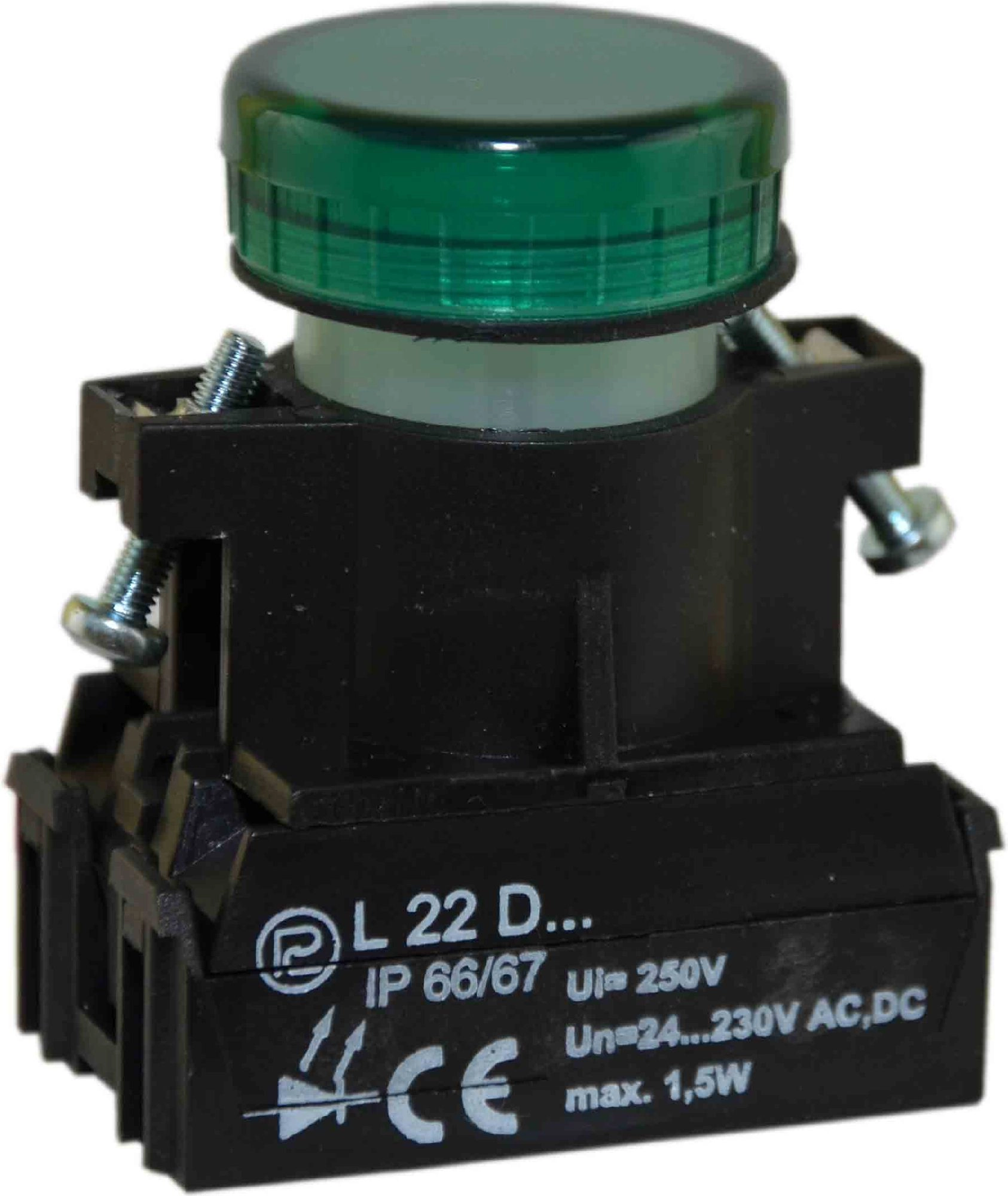 Promet Signal lamp 22mm green 24