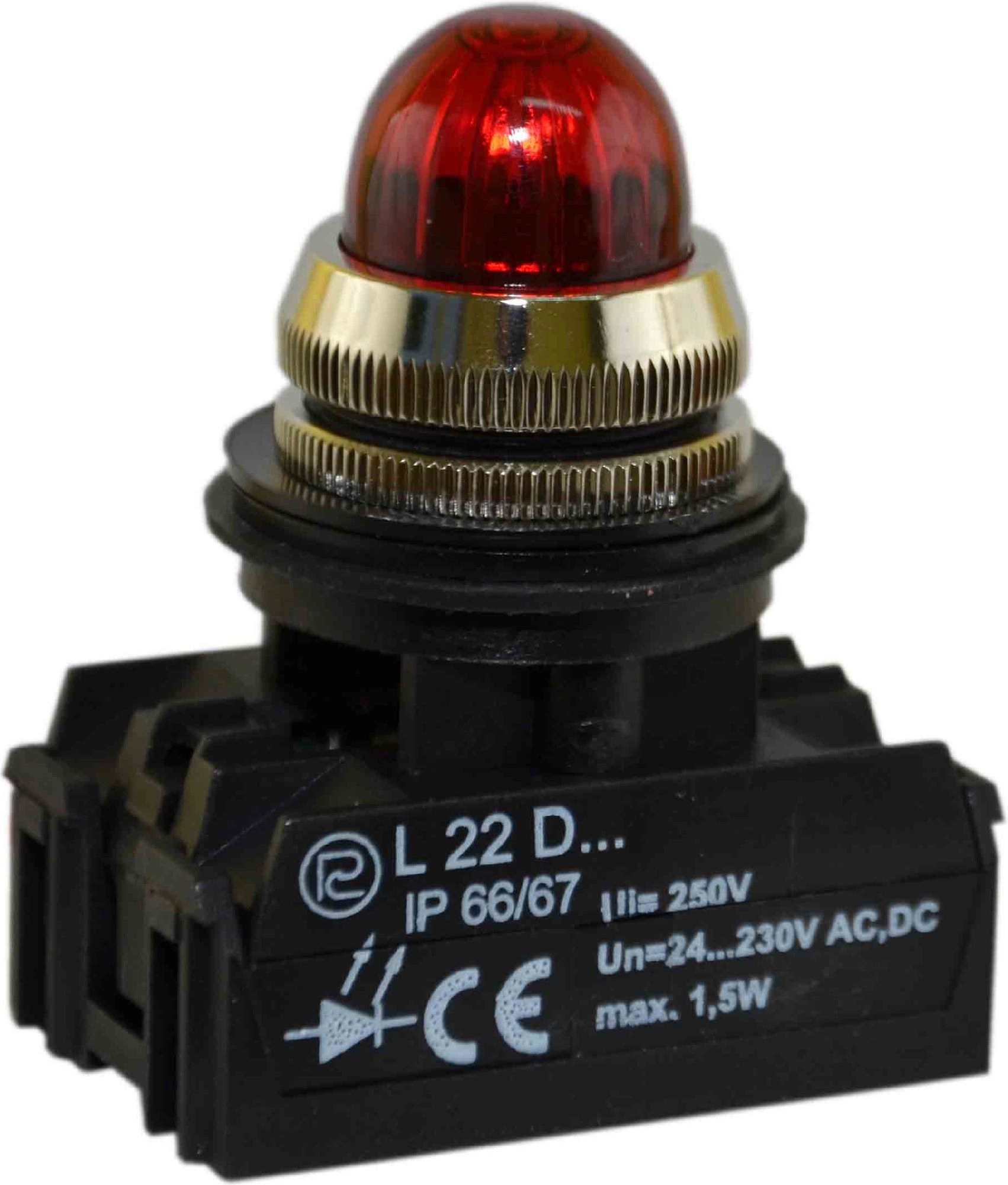 Promet Signal lamp 22mm red 24
