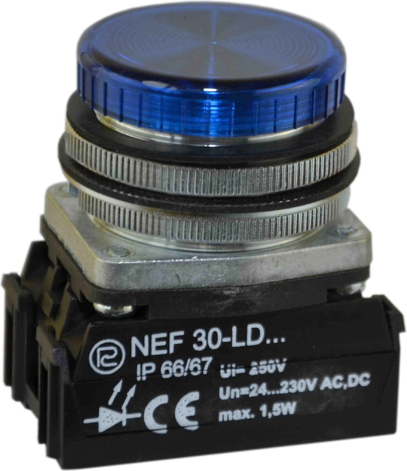 Promet Signal lamp 30mm blue 24