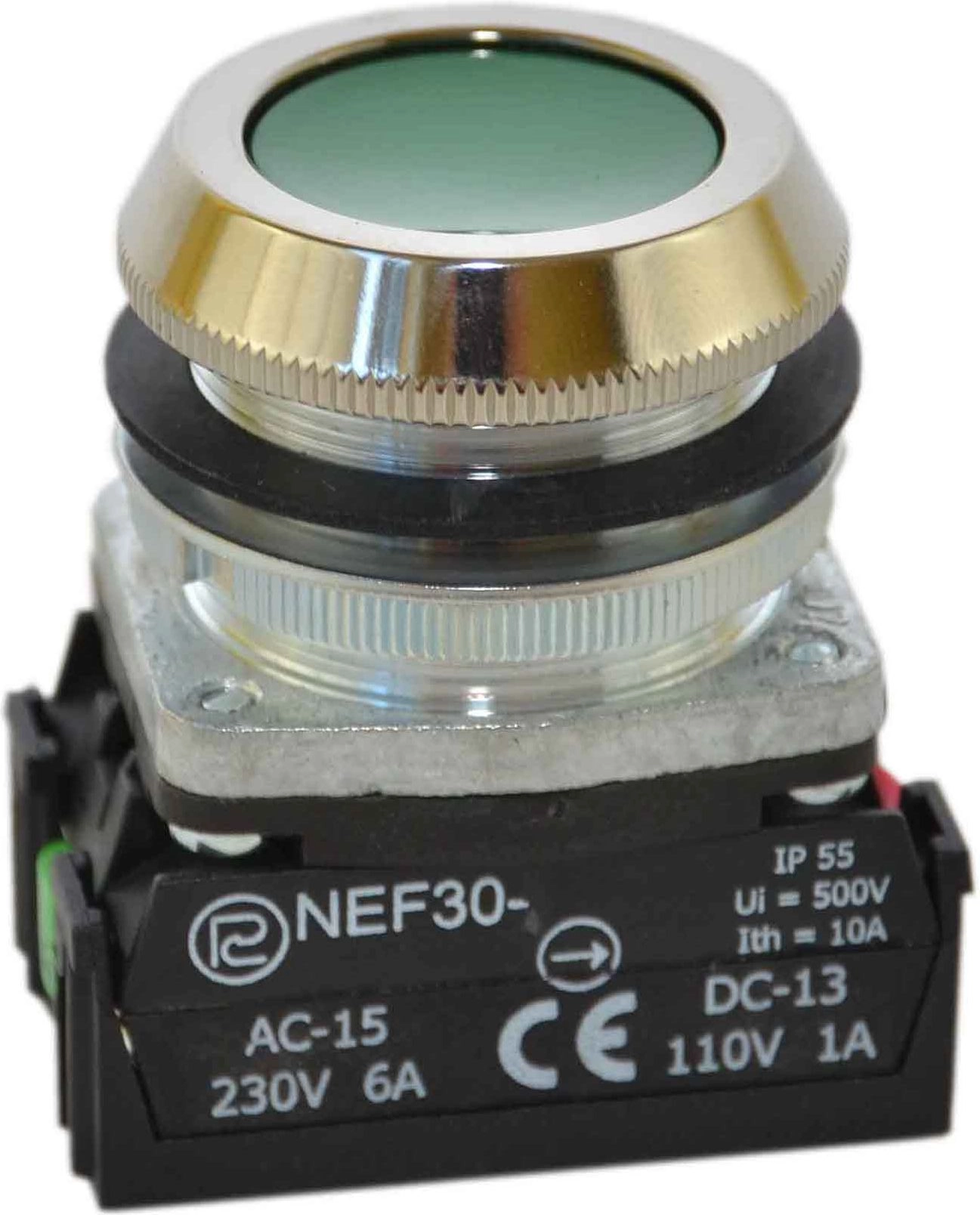 Promet Control button 30mm green with