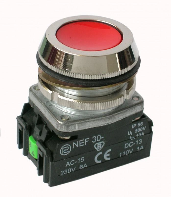 Promet NEF30 safety button 30mm red
