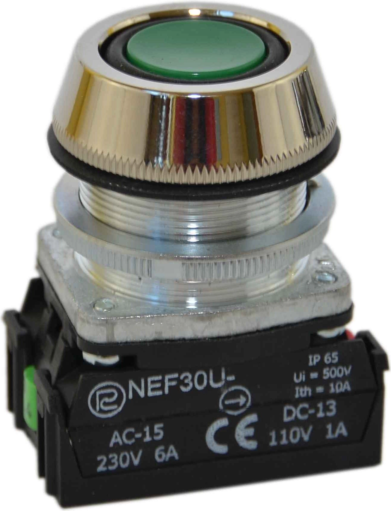 Promet Control button 30mm green with