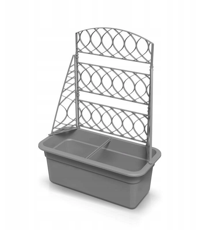 FLOWER POT WITH PERGOLA BLOMA GRAY