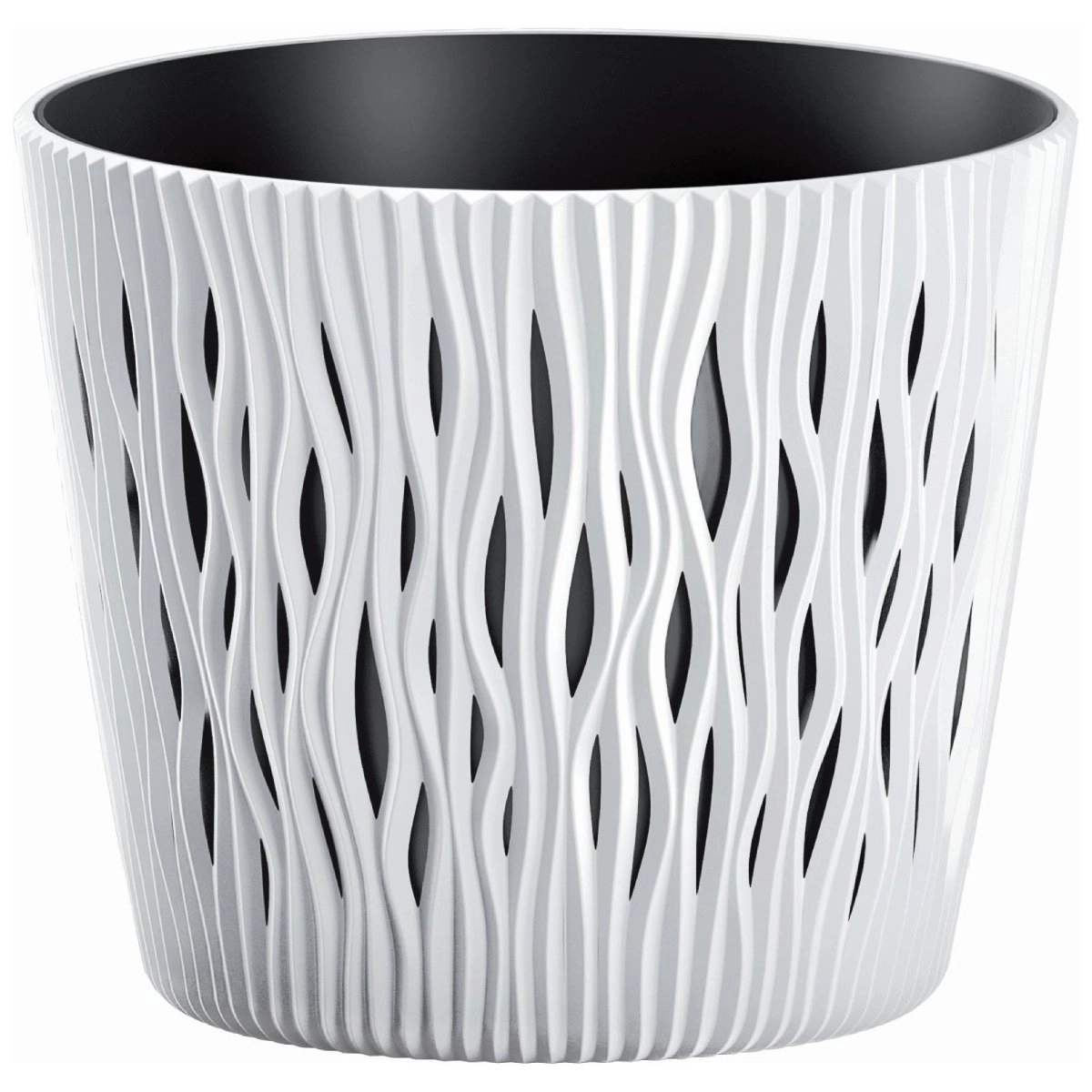 Puķu pods Sandy Round 19x22cm  balts