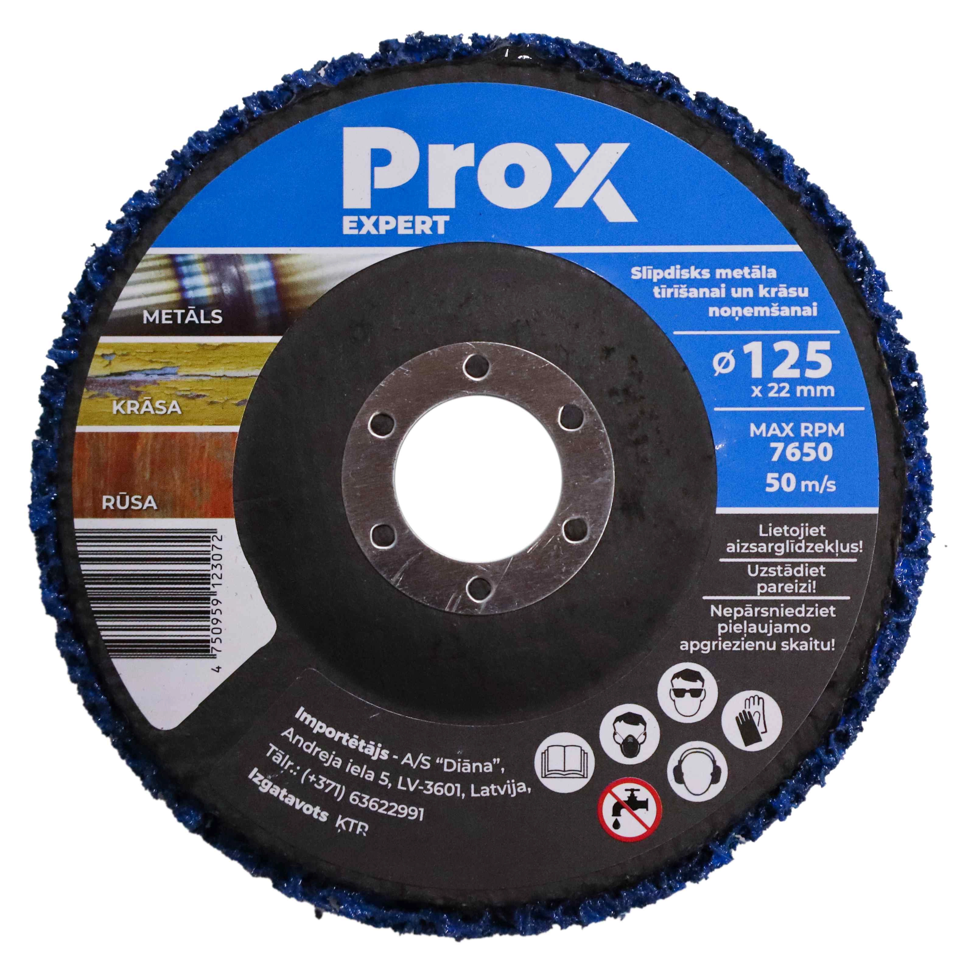 Slīpdisks Prox Expert 125x22mm tirišanai un