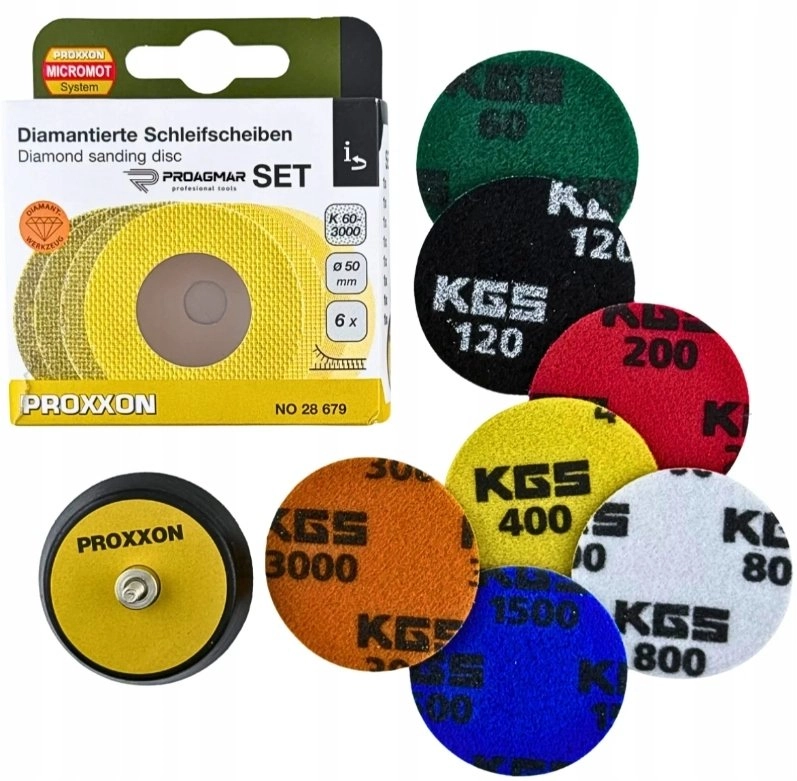 Proxxon Set of 7 diamond abrasive