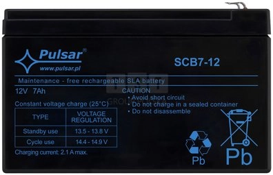 SCB7-12 Battery 7Ah/12V SCB 15605443 5902135313466