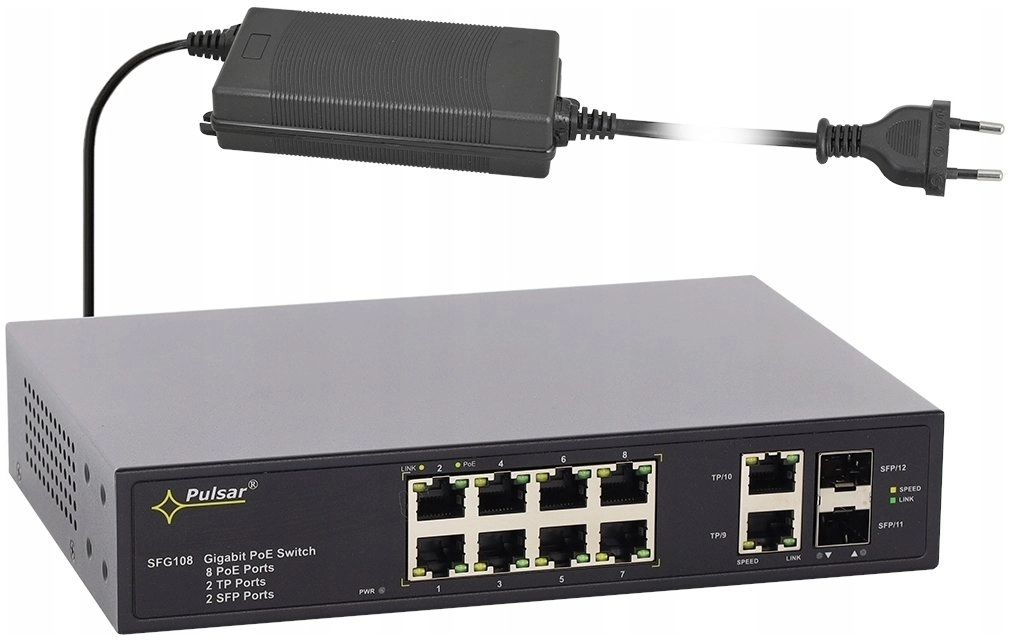 SFG108-90W Switch PoE 12-portowy SFG108-90W do