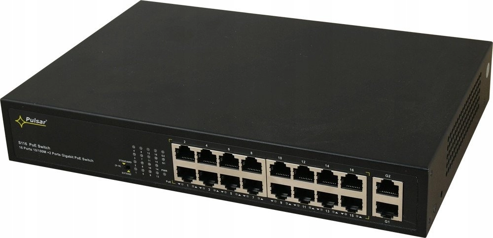 S116WP PULSAR PoE Switch 18-port Fast