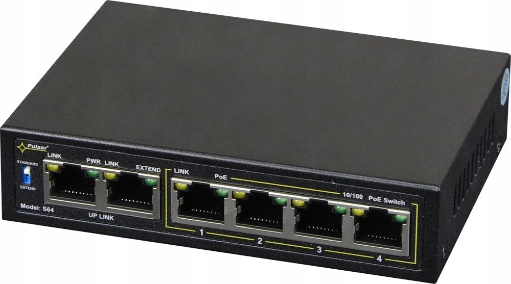 S64WP PULSAR PoE Switch 6-port Fast