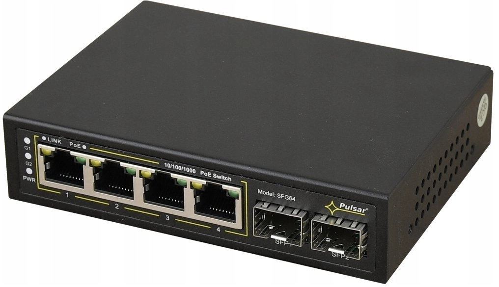 SFG64WP PULSAR PoE Switch 6-port Gigabit