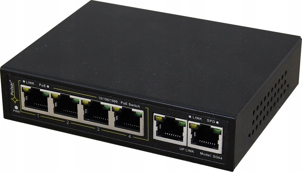 SG64WP PULSAR PoE Switch 6-port Gigabit