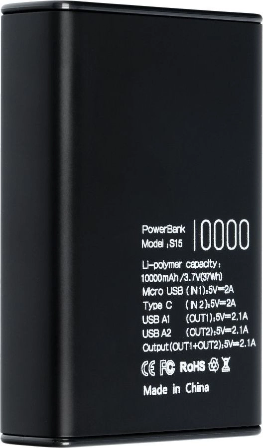 Puridea S15 10000 mAh Powerbank Black