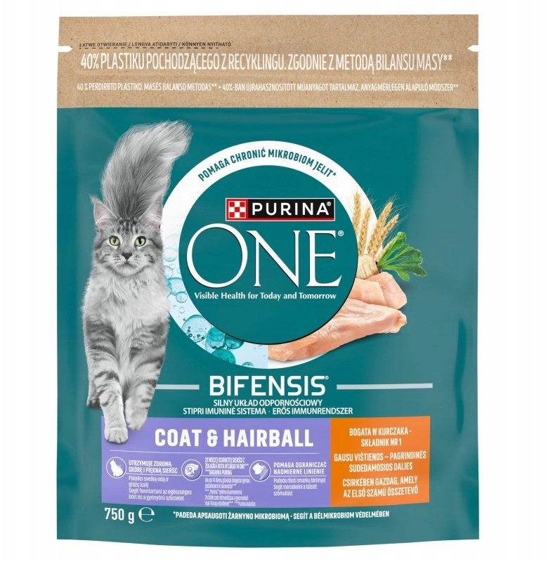 Purina ONE CoatHairball Chicken/Whole Grains 750g