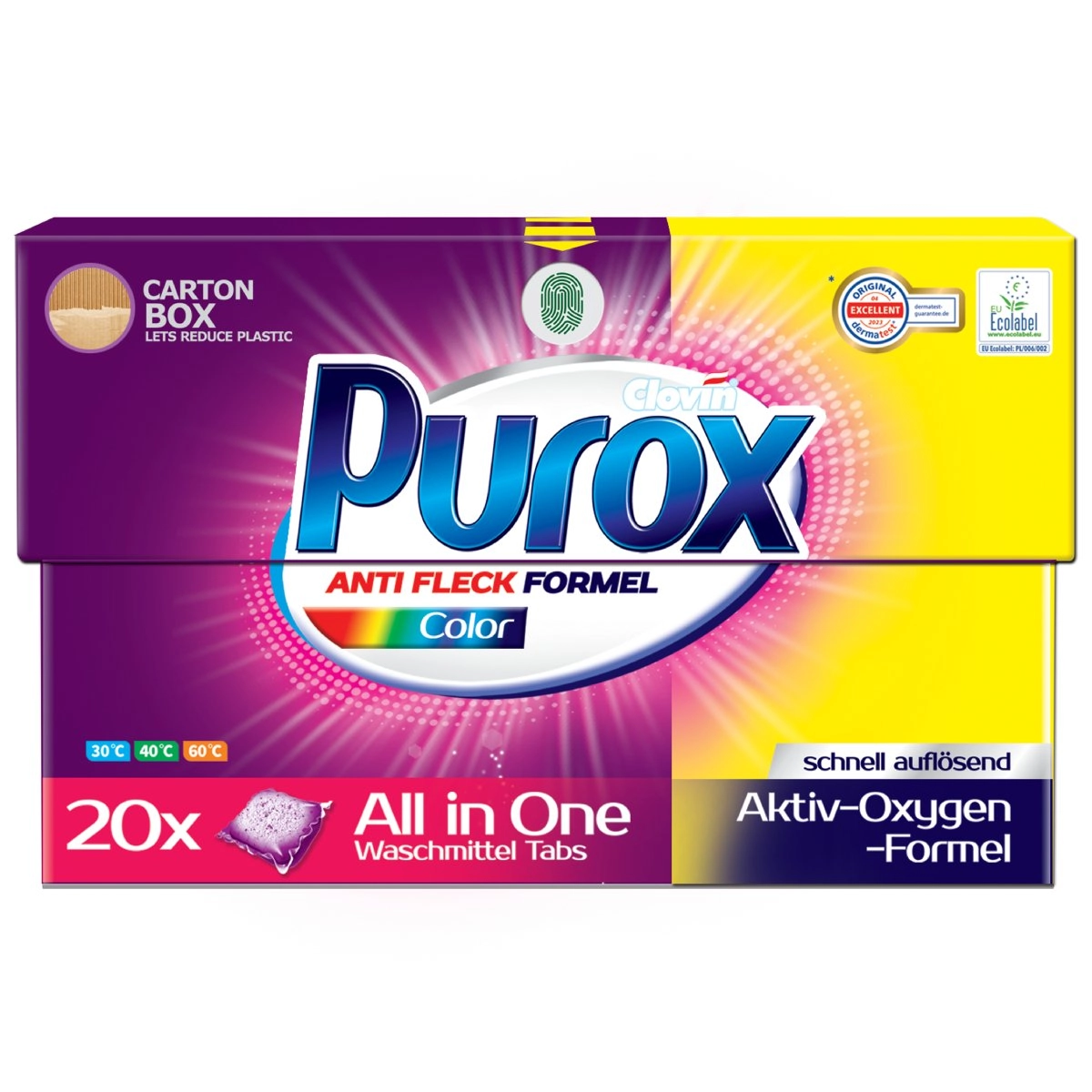 Veļas mazgāšanas kapsulas  Purox Color 20