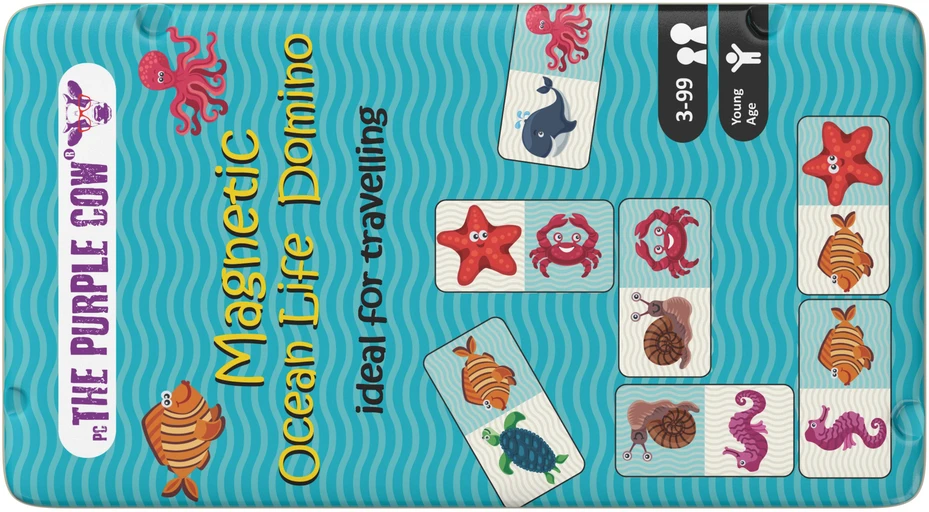 Puzzle PURPLE COW travel game Ocean