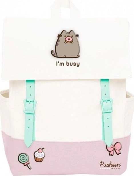 Pusheen Rose Collection school backpack white