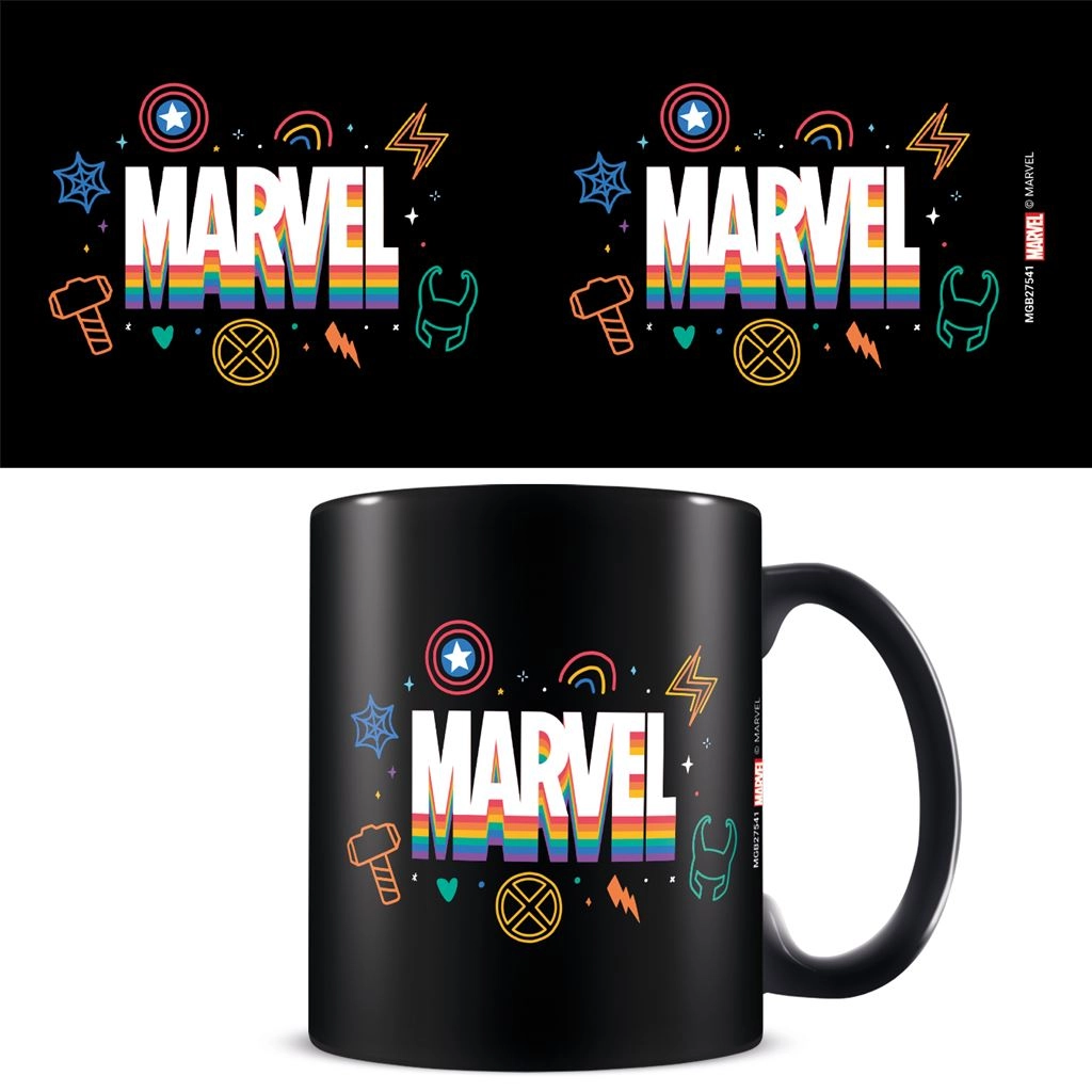MARVEL PRIDE (LOGO RAINBOW) BLACK MUG