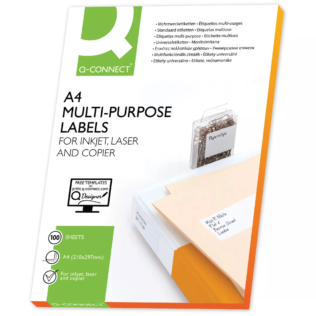 Q-CONNECT KF10657 printer label White Self-adhesive